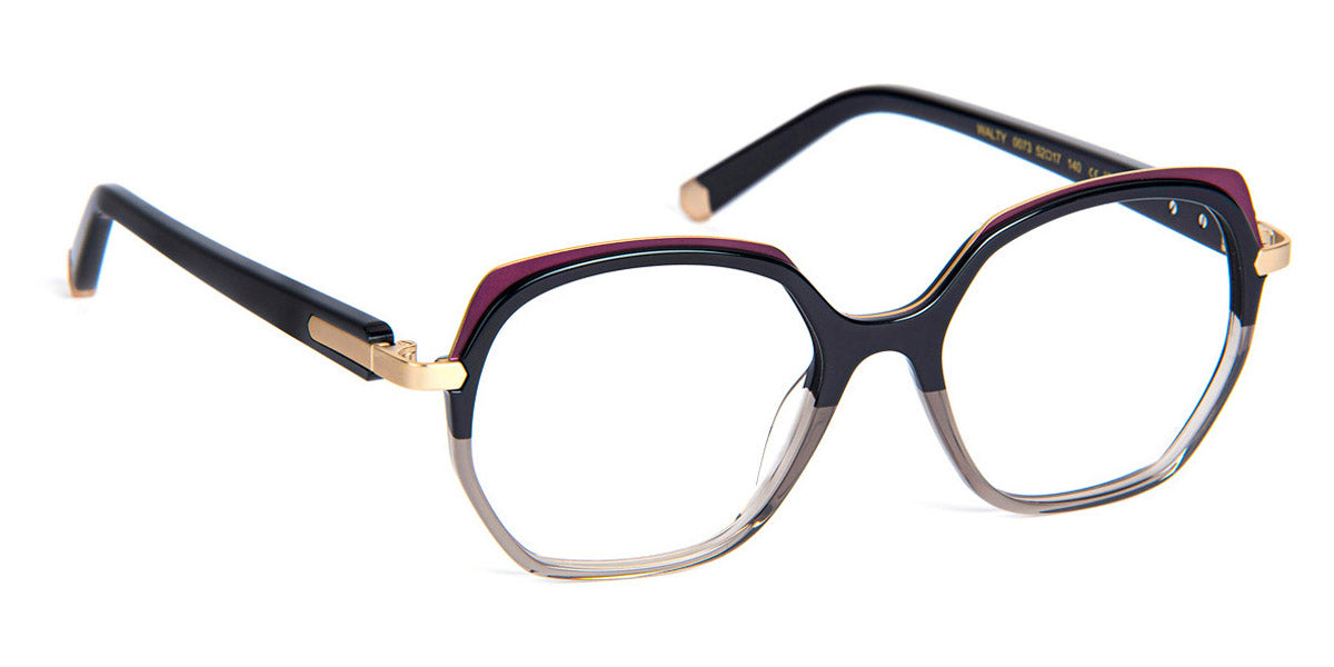J.F. Rey® Walty JFR Walty 0073 52 - 0073 Black/Khaki/Purple/Gold Eyeglasses