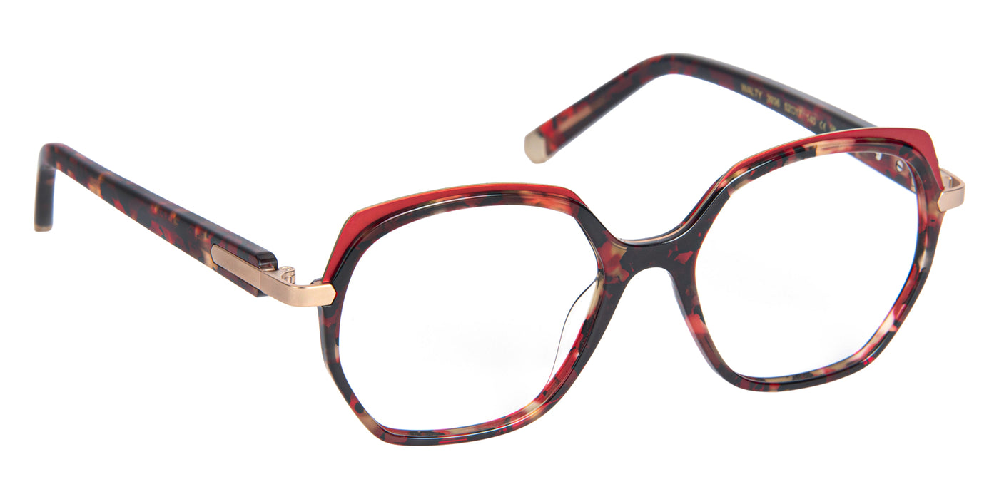 J.F. Rey® WALTY JFR WALTY 3936 52 - Burgundy/Red/Pink Gold Eyeglasses