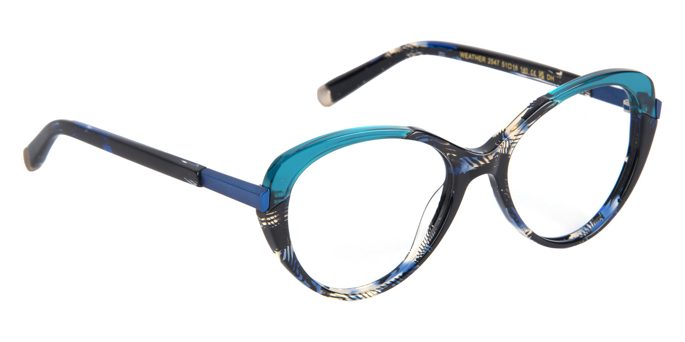 J.F. Rey® WEATHER JFR WEATHER 2547 51 - Demi Blue/Green Eyeglasses