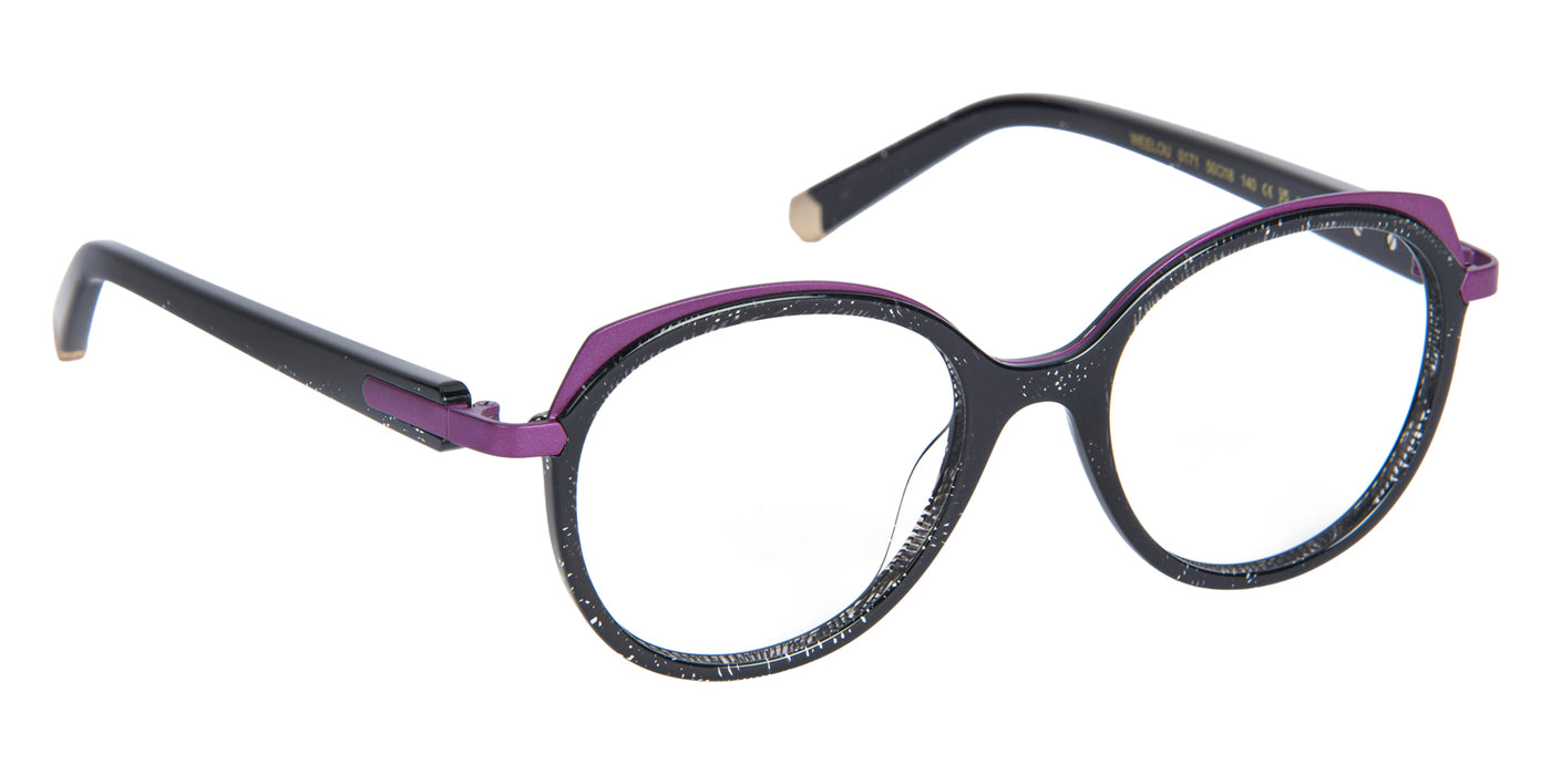 J.F. Rey® WEELOU JFR WEELOU 0171 50 - Nice Black/Purple/Gold Eyeglasses