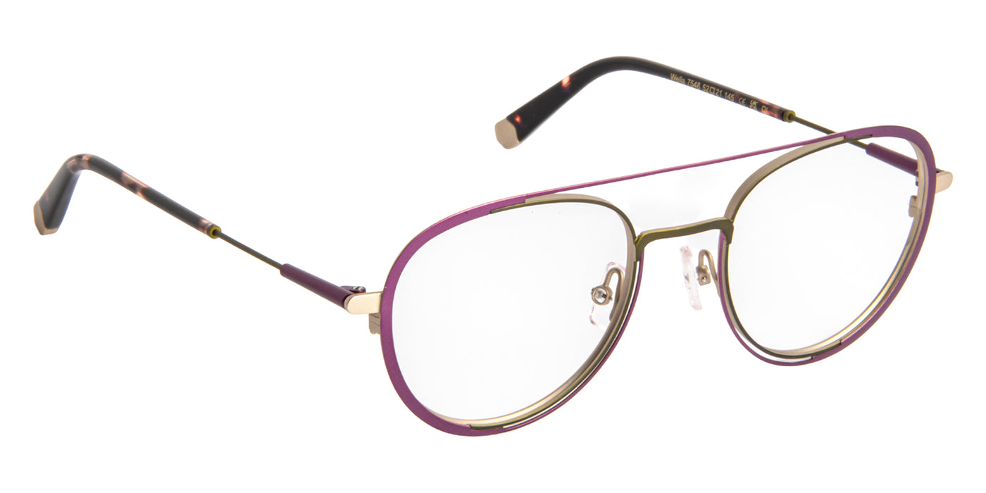 J.F. Rey® WELLA JFR WELLA 7548 52 - Plum/Khaki/Gold Eyeglasses