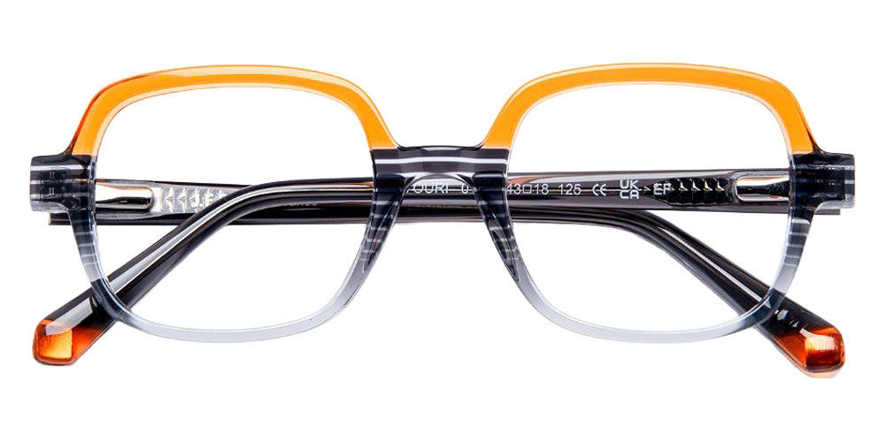 J.F. Rey® Youri Square Eyeglasses - Striped Gray/Orange
