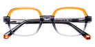 J.F. Rey® Youri Square Eyeglasses - Striped Gray/Orange