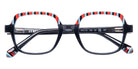 J.F. Rey® Youri Square Eyeglasses - Gray/Striped Red Black