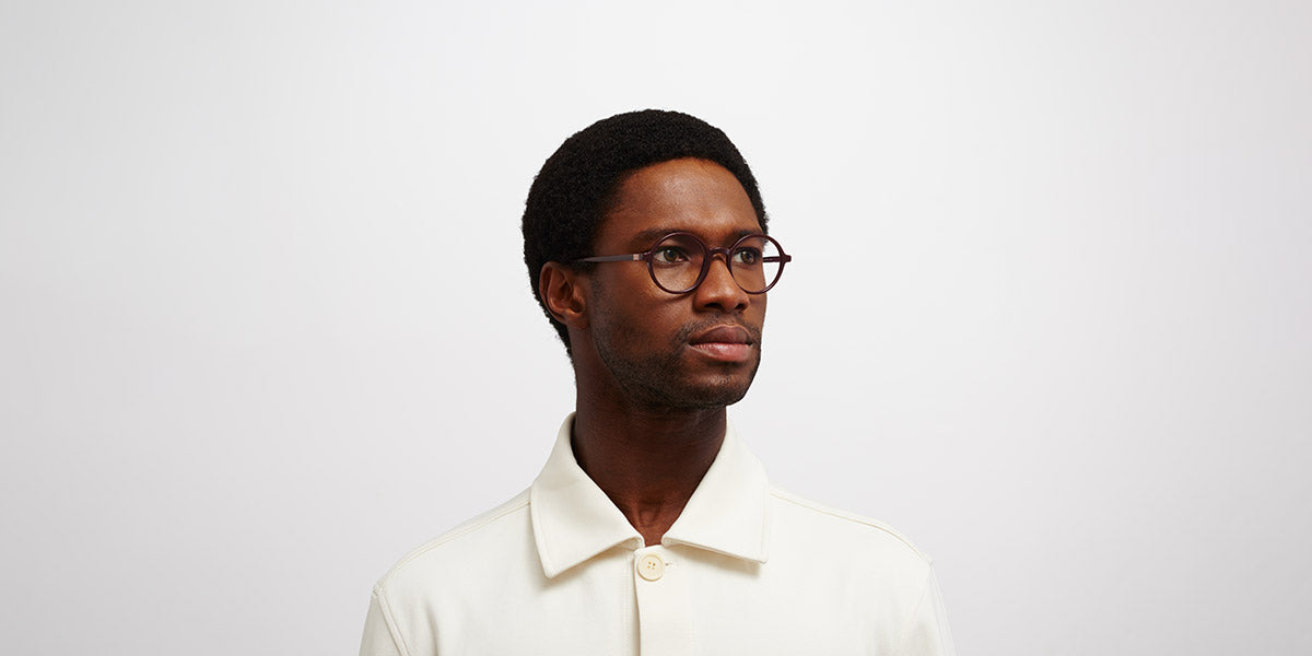 Mykita® JOJO MYK JOJO C126 Burgundy/Silk Purple Broncco 47 - C126 Burgundy/Silk Purple Broncco Eyeglasses