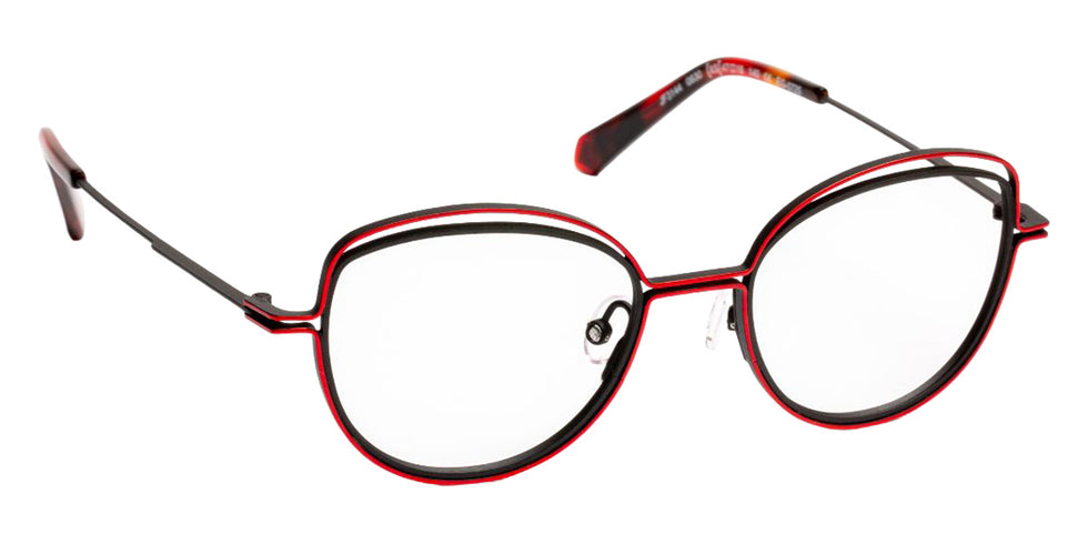 J.F. Rey® JF3144 Eyeglasses - 830 - Black/Red