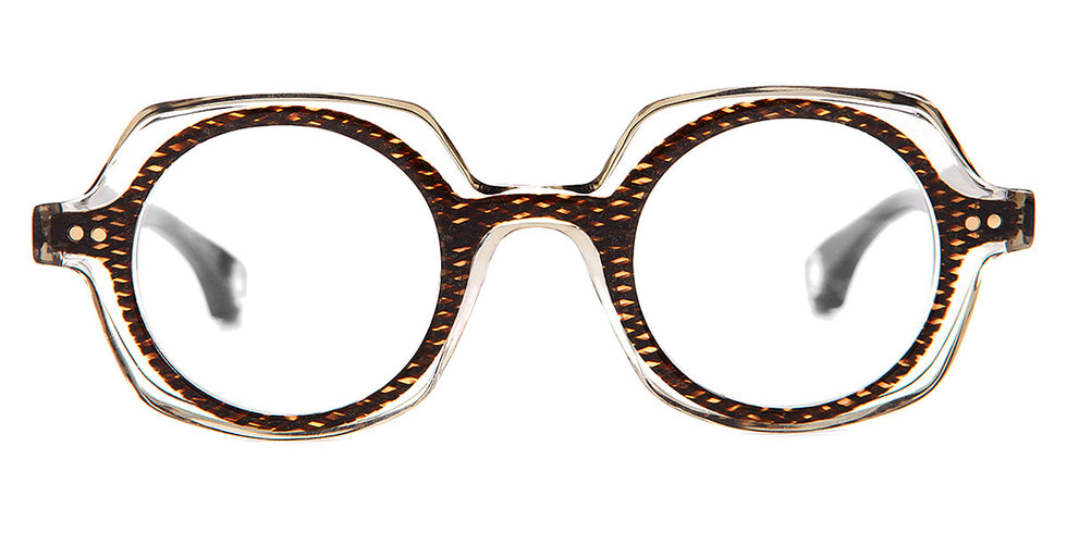 Blake Kuwahara® KAHN BLK KAHN BROWN WEAVE 44 - BROWN WEAVE Eyeglasses