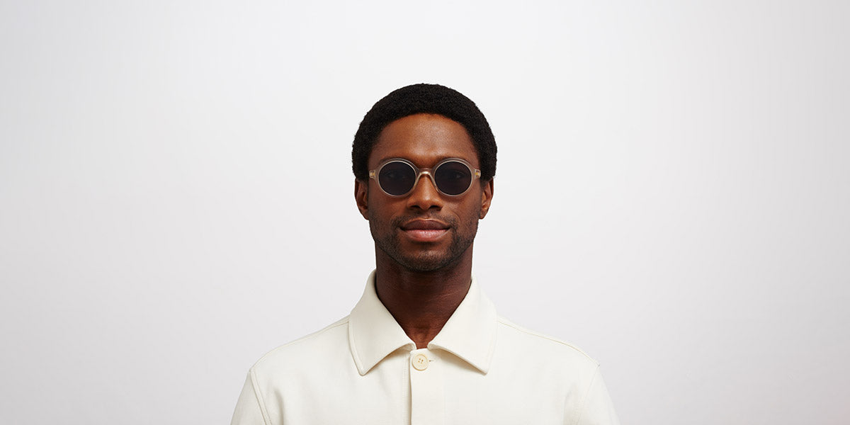 Mykita® KETILL MYK KETILL C185 Matte Champagne/Shiny Graphite / Polarized Pro Hi-Con Grey 48 - C185 Matte Champagne/Shiny Graphite / Polarized Pro Hi-Con Grey Sunglasses