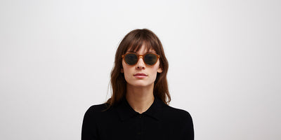 Mykita® KETILL MYK KETILL C99 Brown/Dark Brown/Glossy Gold / Polarized Pro Green 15 48 - C99 Brown/Dark Brown/Glossy Gold / Polarized Pro Green 15 Sunglasses