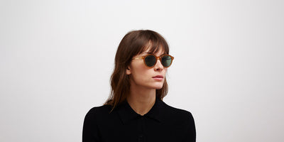 Mykita® KETILL MYK KETILL C99 Brown/Dark Brown/Glossy Gold / Polarized Pro Green 15 48 - C99 Brown/Dark Brown/Glossy Gold / Polarized Pro Green 15 Sunglasses