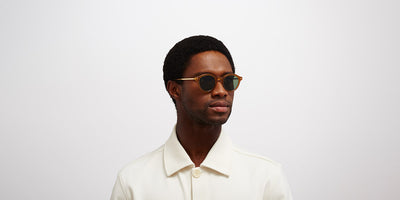 Mykita® KETILL MYK KETILL C99 Brown/Dark Brown/Glossy Gold / Polarized Pro Green 15 48 - C99 Brown/Dark Brown/Glossy Gold / Polarized Pro Green 15 Sunglasses