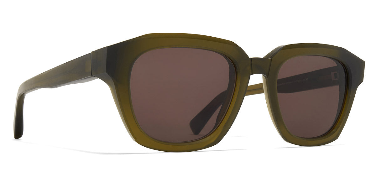 Mykita® KIENE MYK KIENE Chilled Raw Peridot/Silver / Brown Solid 50 - Chilled Raw Peridot/Silver / Brown Solid Sunglasses