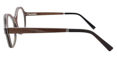 Gold & Wood® KIRA G&W KIRA 42 51 - 42 - Glossywood/Brown Bird'S Eye Maple/Brown Tanganyika/Hazelnut Bolivar Eyeglasses