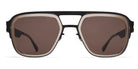 Mykita® KNOX MYK KNOX A77 Black/Clear Ash / Brown Solid 54 - A77 Black/Clear Ash / Brown Solid Sunglasses