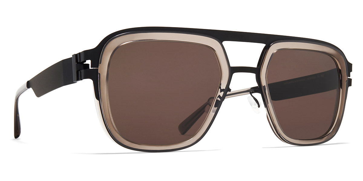 Mykita® KNOX MYK KNOX A77 Black/Clear Ash / Brown Solid 54 - A77 Black/Clear Ash / Brown Solid Sunglasses