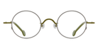 L.A. Eyeworks® Button Round Eyeglasses - 404409 Brushed Silver with Olive