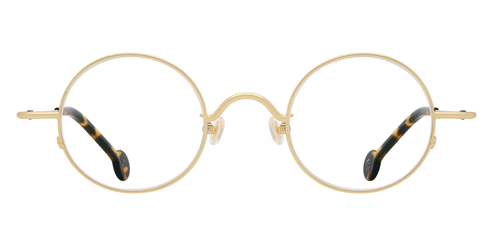 L.A. Eyeworks® Button Round Eyeglasses - 421 Shiny Gold