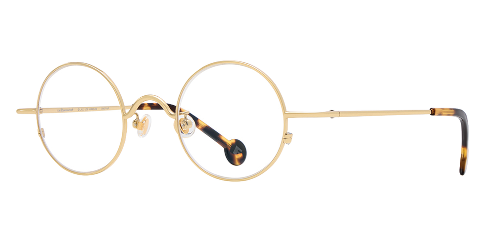 L.A. Eyeworks® Button Round Eyeglasses - 421 Shiny Gold