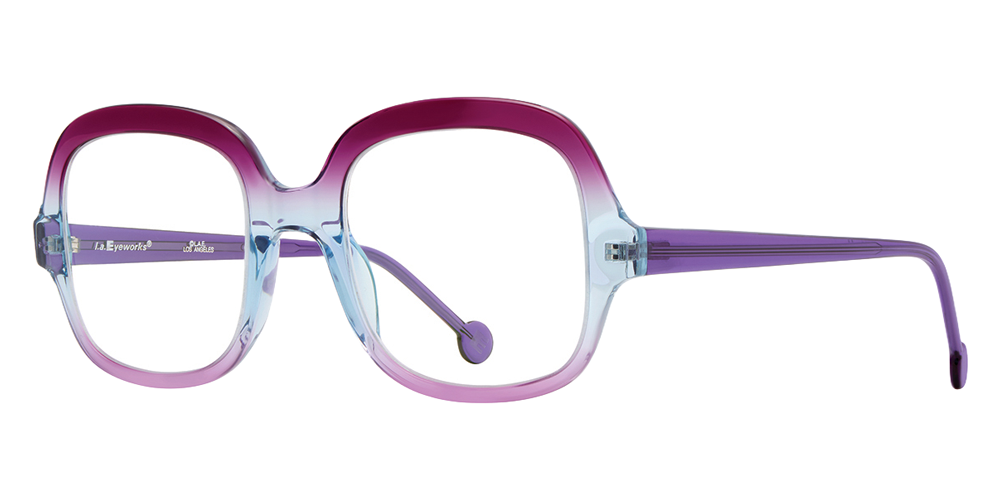 L.A. Eyeworks® Carmel Square Eyeglasses - 908 Blue Morpho