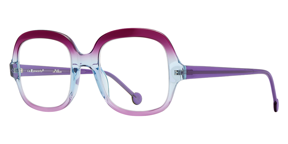 L.A. Eyeworks® Carmel Square Eyeglasses - 908 Blue Morpho