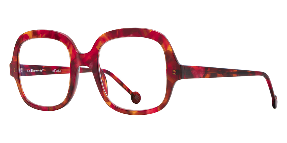 L.A. Eyeworks® Carmel Square Eyeglasses - 9216 Aperol Spitz