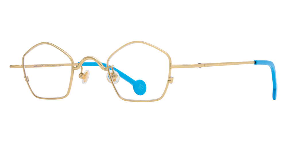L.A. Eyeworks® Casoni Geometric Eyeglasses - 421 Shiny Gold