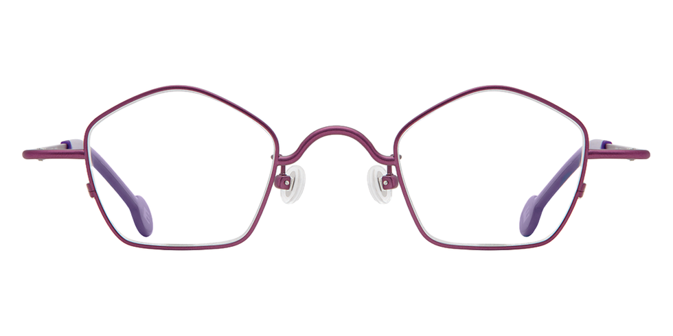 L.A. Eyeworks® Casoni Geometric Eyeglasses - 463 Deep Eggplant Satin