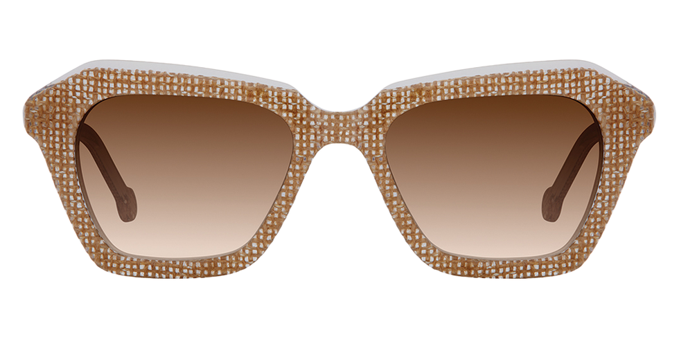 L.A. Eyeworks® Caspian Square Sunglasses - 628 Burlap Dance