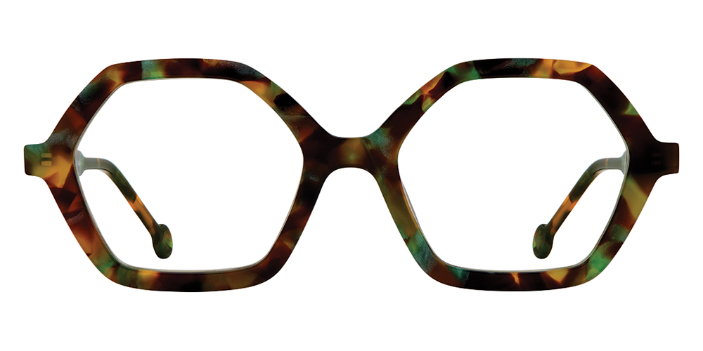 L.A. Eyeworks® Crumpet Geometric Eyeglasses - 212 Maui Tortoise