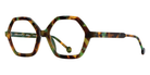 L.A. Eyeworks® Crumpet Geometric Eyeglasses - 212 Maui Tortoise