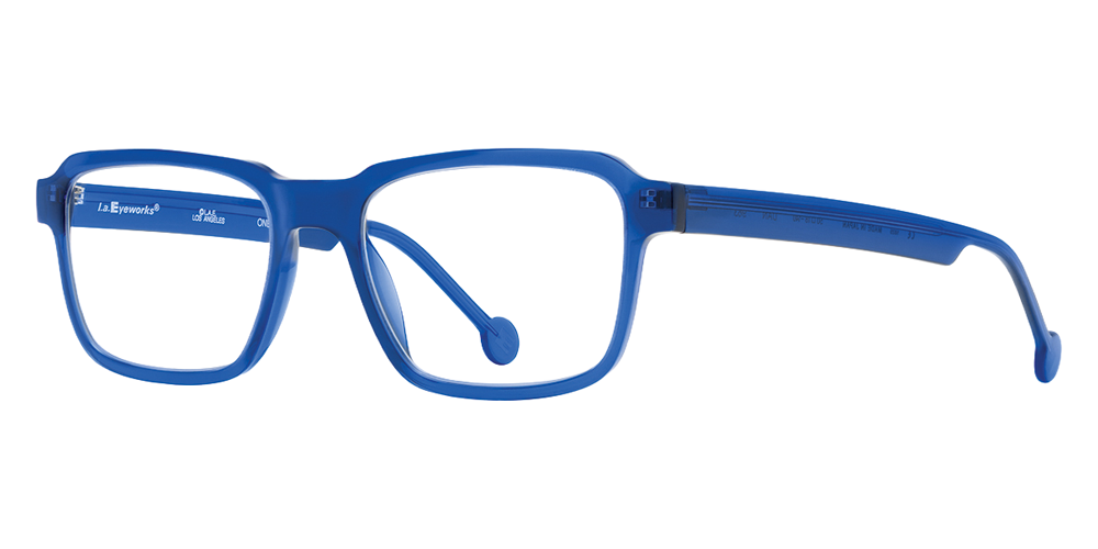 L.A. Eyeworks® Dan Rectangle Eyeglasses - 963 Buzz Blue