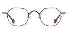 L.A. Eyeworks® Dink Geometric Eyeglasses - 463471 Deep Eggplant w/ Navy