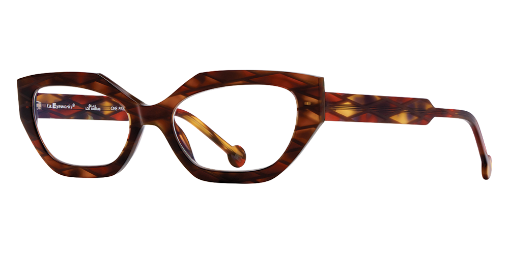 L.A. Eyeworks® Gimlet Geometric Eyeglasses - 9197 Rufous