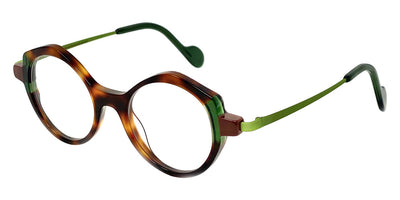 NaoNed® Laeta NAO Laeta 50308 45 - Tortoiseshell and Transparent Green / Matte Lime Green Eyeglasses