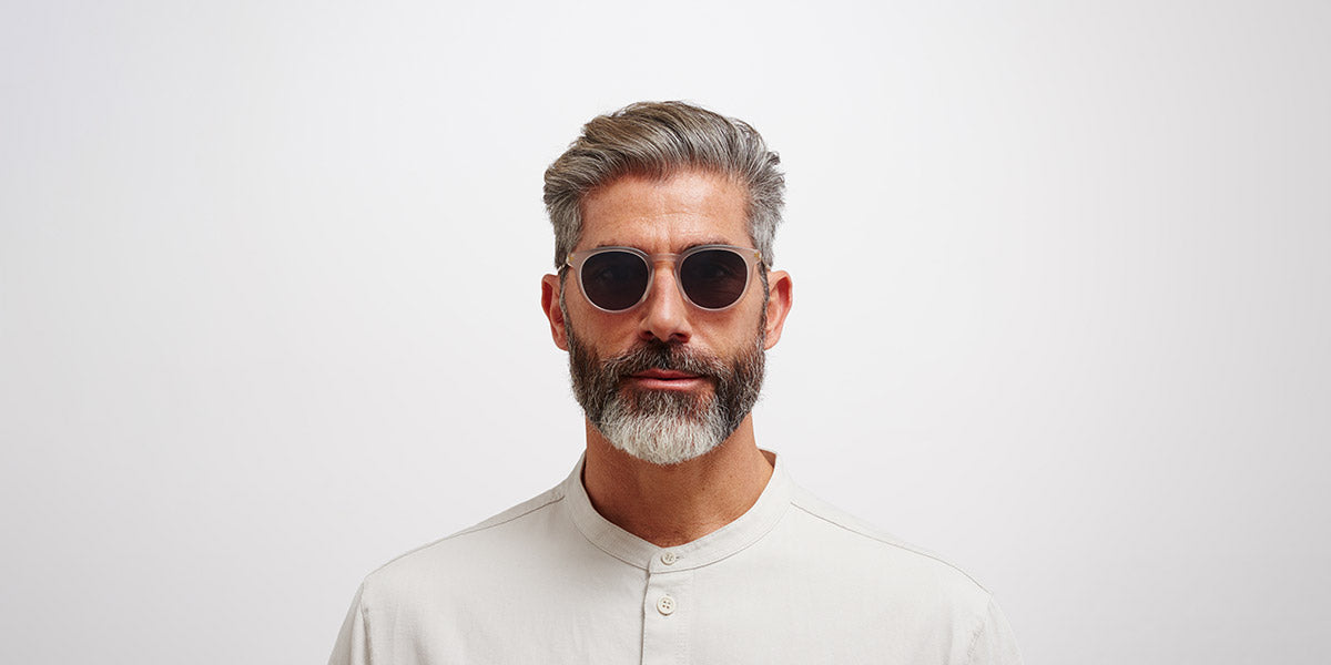 Mykita® LAHTI MYK LAHTI C101 Matte Champagne/Glossy Gold / Polarized Pro Hi-Con Grey 50 - C101 Matte Champagne/Glossy Gold / Polarized Pro Hi-Con Grey Sunglasses