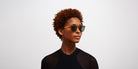 Mykita® LAHTI MYK LAHTI C99 Brown Dark Brown/Glossy Gold / Polarized Pro Green 15 50 - C99 Brown Dark Brown/Glossy Gold / Polarized Pro Green 15 Sunglasses