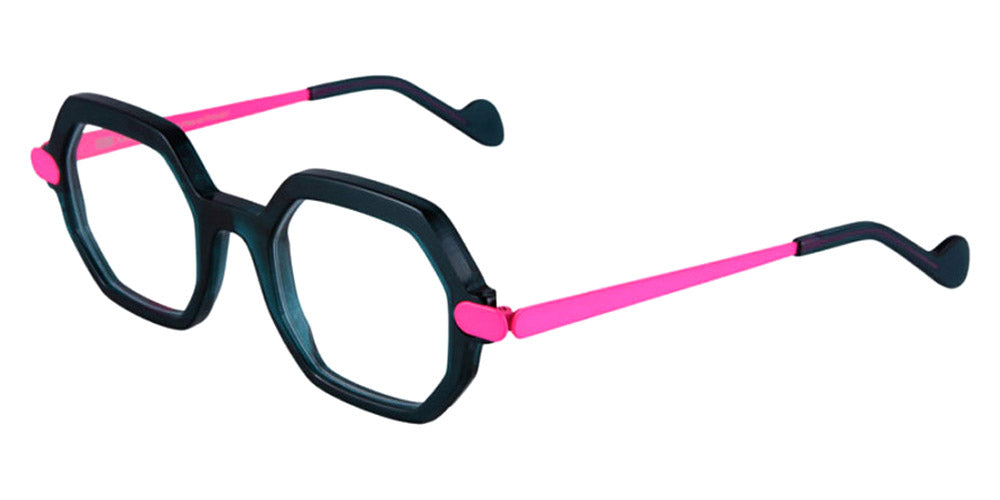 NaoNed® Landrelleg NAO Landrelleg 81VET 47 - 81VET Transparent Emerald Green/Fluorescent Pink Eyeglasses