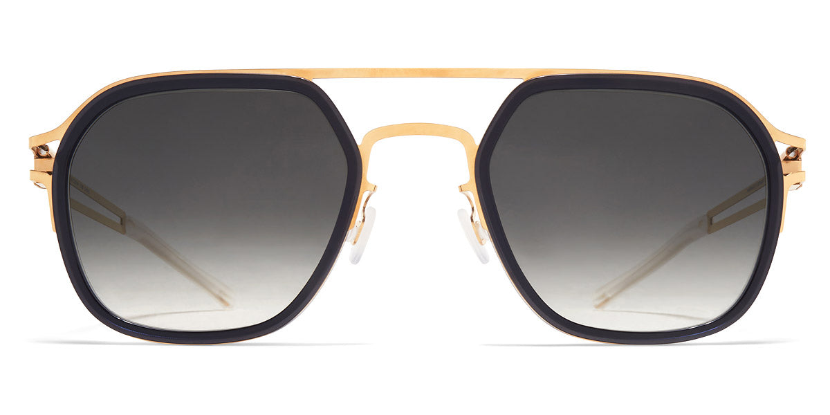Mykita® LEELAND MYK LEELAND A76-Glossy Gold/Milky Indigo / Raw Black Gradient 50 - A76-Glossy Gold/Milky Indigo / Raw Black Gradient Sunglasses