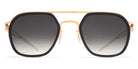 Mykita® LEELAND MYK LEELAND A76-Glossy Gold/Milky Indigo / Raw Black Gradient 50 - A76-Glossy Gold/Milky Indigo / Raw Black Gradient Sunglasses