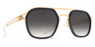 Mykita® LEELAND MYK LEELAND A76-Glossy Gold/Milky Indigo / Raw Black Gradient 50 - A76-Glossy Gold/Milky Indigo / Raw Black Gradient Sunglasses
