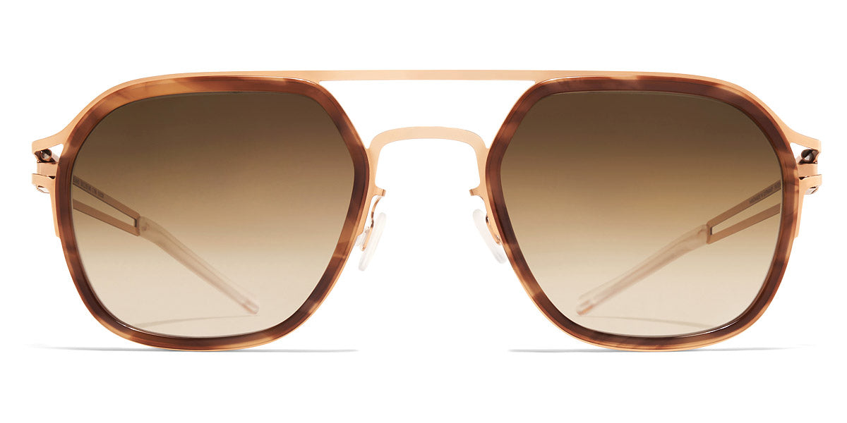 Mykita® LEELAND MYK LEELAND A80 Champagne Gold/Galapagos / Raw Brown Gradient 50 - A80 Champagne Gold/Galapagos / Raw Brown Gradient Sunglasses