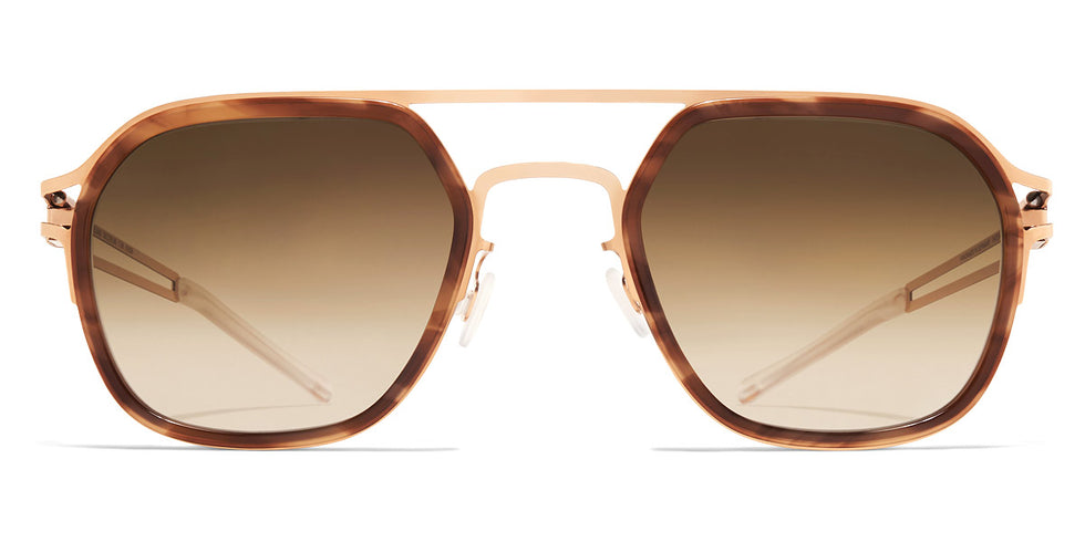 Mykita® LEELAND MYK LEELAND A80 Champagne Gold/Galapagos / Raw Brown Gradient 50 - A80 Champagne Gold/Galapagos / Raw Brown Gradient Sunglasses