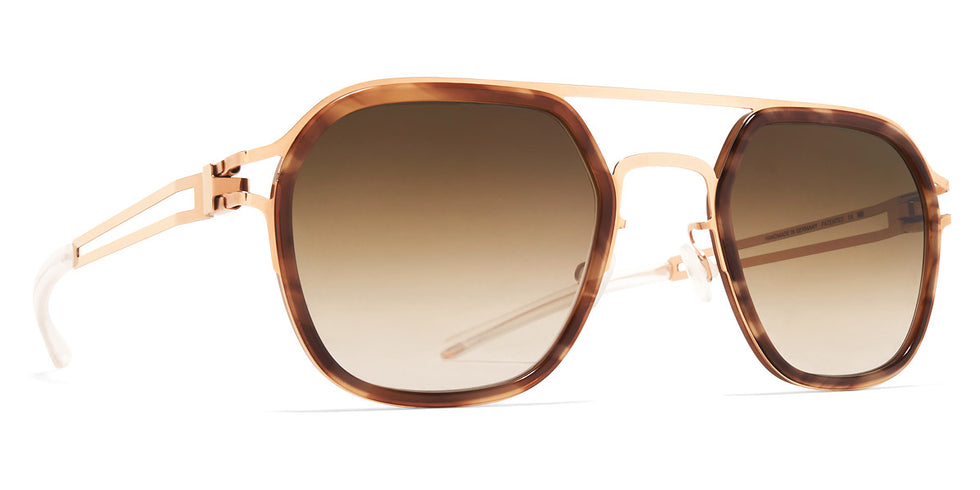 Mykita® LEELAND MYK LEELAND A80 Champagne Gold/Galapagos / Raw Brown Gradient 50 - A80 Champagne Gold/Galapagos / Raw Brown Gradient Sunglasses