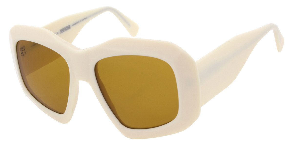 Andy Wolf® Linden Sun ANW Linden Sun b 56 - White/Yellow Sunglasses