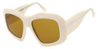 Andy Wolf® Linden Sun ANW Linden Sun b 56 - White/Yellow Sunglasses