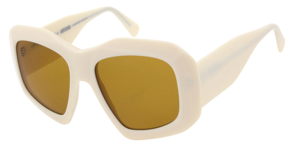 Andy Wolf® Linden Sun ANW Linden Sun b 56 - White/Yellow Sunglasses