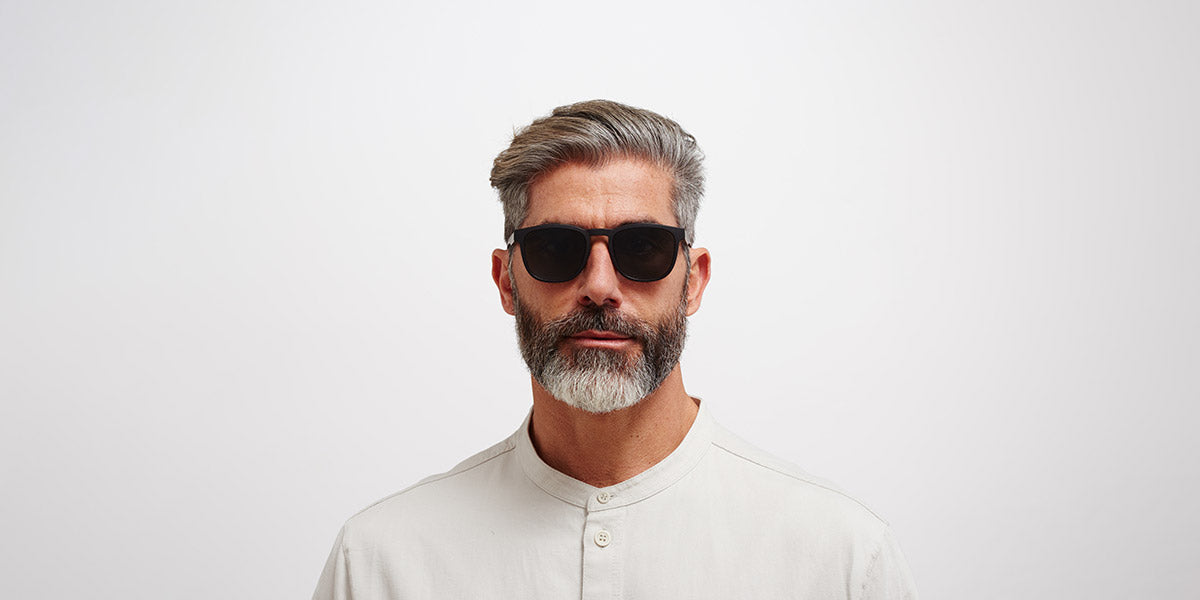 Mykita® LOVELL MYK LOVELL MD1 Pitch Black / Dark Grey Solid 52 - MD1 Pitch Black / Dark Grey Solid Sunglasses