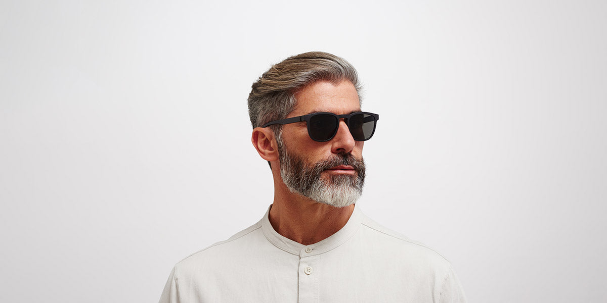 Mykita® LOVELL MYK LOVELL MD1 Pitch Black / Dark Grey Solid 52 - MD1 Pitch Black / Dark Grey Solid Sunglasses