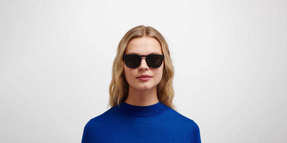Mykita® LOVELL MYK LOVELL MD1 Pitch Black / Dark Grey Solid 52 - MD1 Pitch Black / Dark Grey Solid Sunglasses