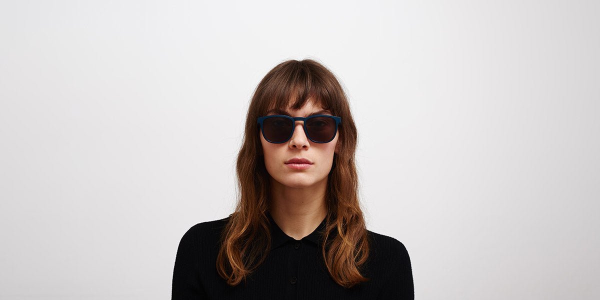 Mykita® LOVELL MYK LOVELL MD34 Indigo / Brown Solid 52 - MD34 Indigo / Brown Solid Sunglasses